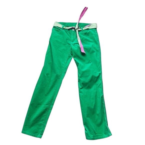 Lilly Pulitzer Girls Green Fine Corduroy Pants Size 7 Years - Picture 1 of 5